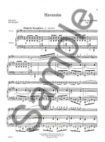 Saint-Saens: Havanaise Opus 83 for Violin published by Schirmer