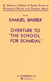 Barber: Overture To School For Scandal (Study Score) published by Schirmer