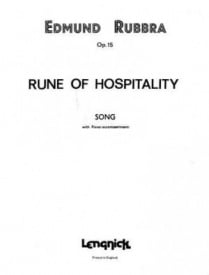Rubbra: Rune of Hospitality Opus 15 published by Lengnick