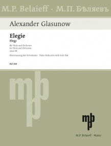 Glazunov: Elegie for Viola published by Belaieff