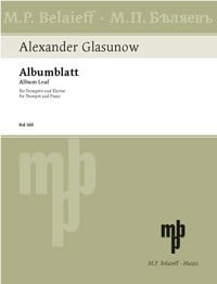 Glazunov: Albumblatt for Trumpet published by Belaieff