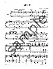 Grieg: Ballade in G minor Opus 24 for Piano published by Peters