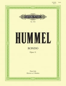 Hummel: Rondo in Eb Opus 11 for Piano published by Peters