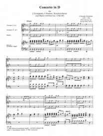 Graupner: Concerto in D for Trumpets, Timpani & Piano published by Kunzelmann