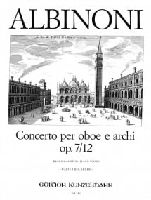 Albinoni: Concerto in C Major Opus 7 No 12 for Oboe published by Kunzelmann