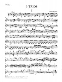 Pleyel: 3 String Trios Opus 10 published by Kunzelmann