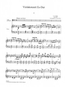 Zelter: Concerto in Eb for Viola published by Kunzelmann