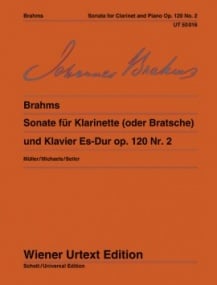 Brahms: Sonata in Eb Major Opus 120/2 for Clarinet or Viola by Brahms published by Wiener Urtext