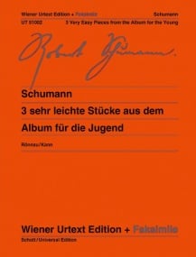 Schumann: Three very easy pieces from Album for the Young Opus 68 for Piano published by Wiener Urtext