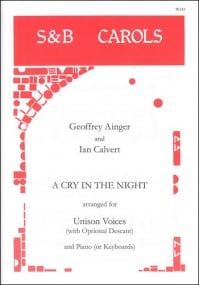 Calvert: A Cry in the Night (Unison) published by Stainer & Bell