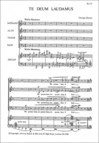 Dyson: Te Deum Laudamus SATB published by Stainer and Bell