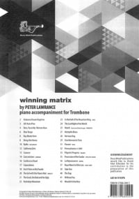 Winning Matrix for Trombone Piano Accompaniment published by Brasswind