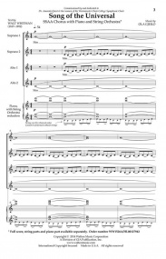 Gjeilo: Song of the Universal SSAA published by Walton