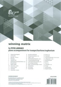 Winning Matrix for Trumpet Piano Accompaniment published by Brasswind