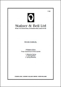 Samuel: Primavera - Three Movements for Wind Quintet published by Stainer & Bell