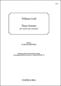 Croft: Three Sonatas for Violin published by Stainer & Bell