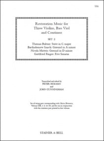 Restoration Music for Three Violins, Bass Viol and Continuo Set 2 published by Stainer & Bell