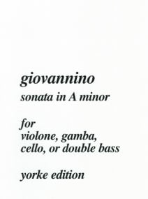Giovannino: Sonata in A Minor for Double Bass published by Yorke