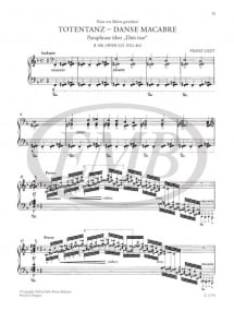 Liszt: Dance Macabre (Totentanz) for Solo Piano published by EMB
