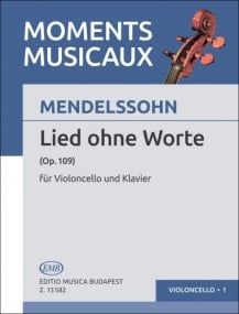 Mendelssohn: Song without Words (Lied ohne Worte) Op 109 for Cello published by EMB