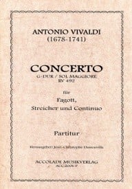 Vivaldi: Concerto in G RV492 for Bassoon published by Accolade Musikverlag