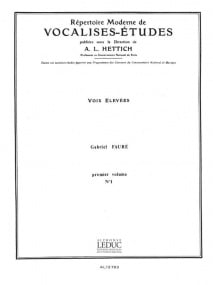 Faure: Vocalise No.1 for High Voice published by Leduc