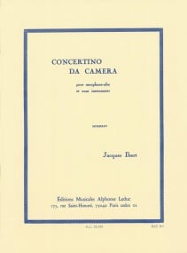 Ibert: Concertino Da Camera for Alto Saxophone published by Leduc
