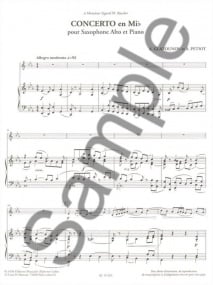 Glazunov: Concerto for Alto Saxophone Opus 109 published by Leduc