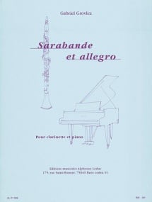 Grovlez: Sarabande Et Allegro for Clarinet published by Leduc