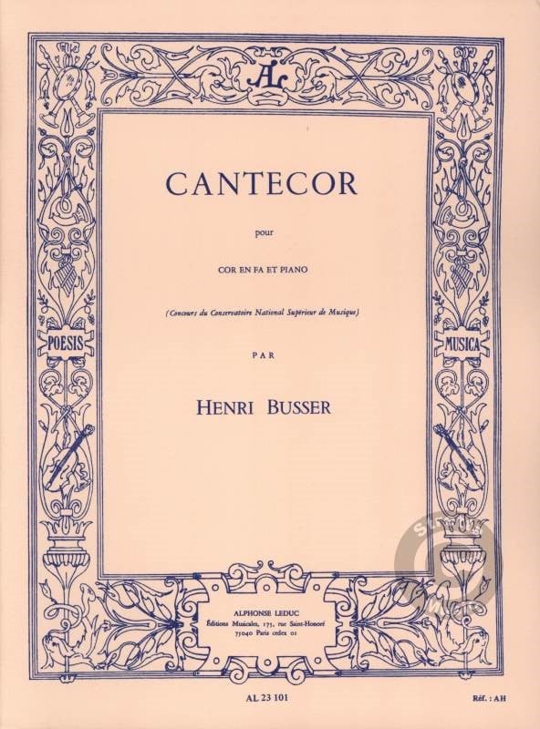 Bsser: Cantecor Opus 77 for Horn published by Leduc