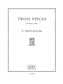 Procaccini: 3 Pieces for Bassoon published by Leduc