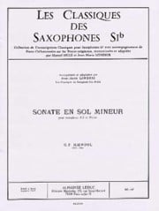 Handel: Sonata in G Minor Opus 1/6 for Tenor Saxophone published by Leduc