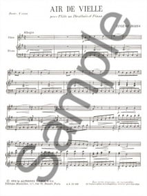 Bozza: Air de Vielle for Flute or Oboe published by Leduc
