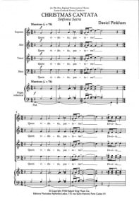 Pinkham: Christmas Cantata SATB published by Leduc