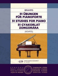 Brahms: 51 Exercises for Piano published by EMB