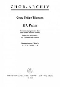 Telemann: Psalm 117 published by Barenreiter - Full Score