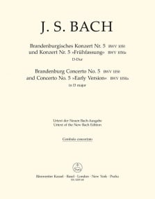 Bach: Brandenburg Concerto No 5 BWV1050 published by Barenreiter - Cembalo Part