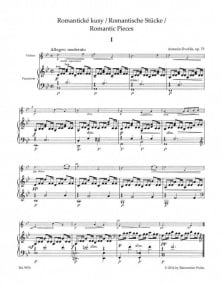 Dvorak: Romantic Pieces Opus 75 for Violin published by Barenreiter