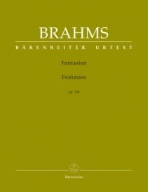 Brahms: 7 Fantasias Opus 116 for Piano published by Barenreiter