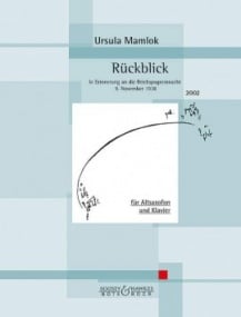 Mamlok: Ruckblick for Alto Saxophone published by Bote & Bock