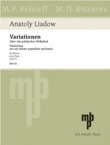 Lyadov: Variations Opus 51 for Piano published by Belaieff