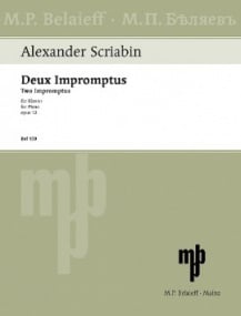 Scriabin: Two Impromptus Opus 12 for Piano published by Belaieff