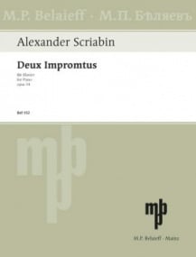 Scriabin: Two Impromptus Opus 14 for Piano published by Belaieff