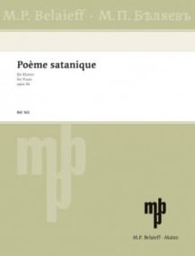 Scriabin: Pome satanique Opus 36 for Piano published by Belaieff