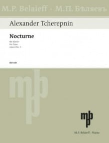 Tcherepnin: Nocturne in G# minor Opus 2 No 1 for Piano published by Belaieff