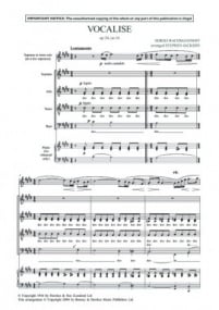 Rachmaninov: Vocalise SATB published by Boosey and Hawkes