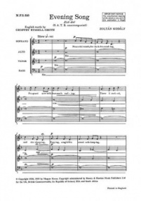 Kodaly: Evening Song No. 816 SATB published by Boosey