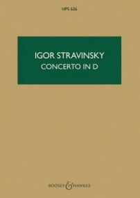 Stravinsky: Concerto in D (Study Score) published by Boosey & Hawkes