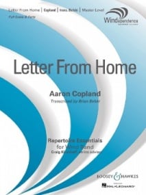 Copland: Letter From Home for Wind Band published by Boosey & Hawkes