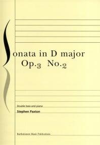 Paxton: Sonata in D major  op. 3 no. 2 for Double Bass published by Bartholomew